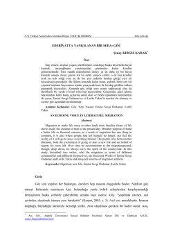 G&ouml;&ccedil; - Atat&uuml;rk &Uuml;niversitesi T&uuml;rkiyat Araştırmaları enstit&uuml;s&uuml; Dergisi