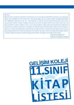 11. sınıf kitapları - Eskişehir Gelişim Koleji