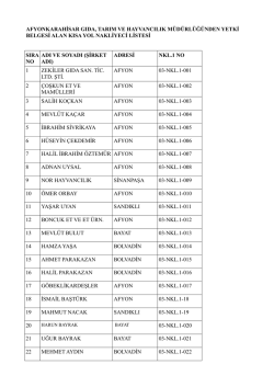 Liste İ&ccedil;in Tıklayınız