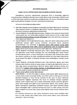 MiLlJ EGiTiM BAKANLIGI TASIMA YOLUYLA EGiTiME ERiSiM