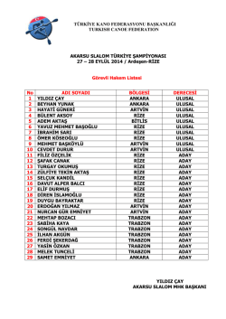 28 eyl&uuml;l 2014 / a - T&uuml;rkiye Kano Federasyonu