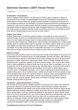 İzlenmesi Gereken LGBTİ Temalı Filmler