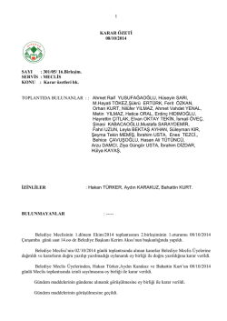 08.10.2014 meclis karar &Atilde;&para;zeti