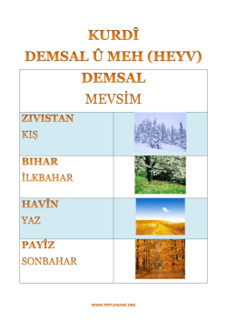 KURDI DEMSAL U MEH (HEYV) DEMSAL MEVSİM