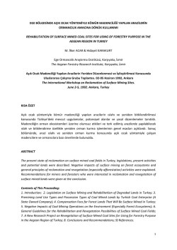 ege b&ouml;lgesinde a&ccedil;ık ocak y&ouml;ntemiyle k&ouml;m&uuml;r