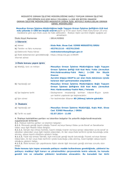 Top&ccedil;am Orman İşletme Şefliği