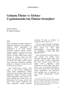 Gelişmiş &Uuml;lkeler ve T&uuml;rkiye Uygulamasında Su&ccedil; &Ouml;nleme Stratejileri
