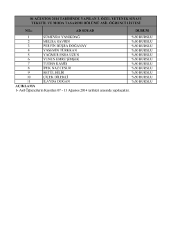 Tekstil ve Moda Tasarımı