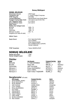 Sonu&ccedil; Bildirim Listesi i&ccedil;in tıklayınız.