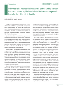 Mikrocerrahi vazoepididimostomi, gebelik elde