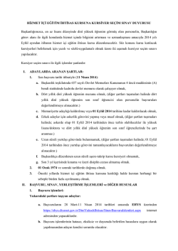 Duyurunun tam metni i&ccedil;in tıklayınız