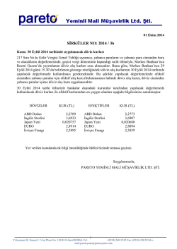 sırk-14-36 30 eyl&uuml;l 2014 tarihinde uygulanacak d&ouml;viz