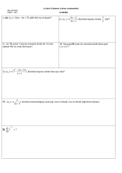 sabit dizi ise m ka&ccedil;tır? dizisinin ka&ccedil;ıncı terimi olur? ) 1 14 2 ()( + +