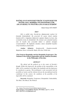 Tam metin/full text - Flsf-Felsefe ve Sosyal Bilimler Dergisi
