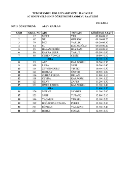 c sınıfı - TED İstanbul Koleji