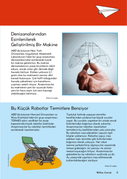 Denizanalarından Esinlenilerek Geliştirilmiş Bir Makine Bu Küçük