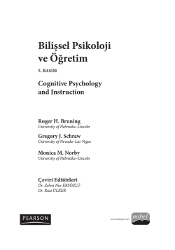 Bilişsel Psikoloji ve &Ouml;ğretim