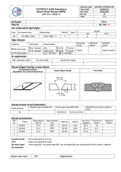 Welding Procedure Specification (WPS)