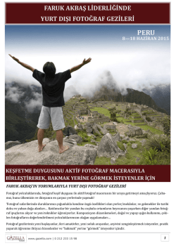 faruk akbaş liderliğinde yurt dışı fotoğraf gezileri