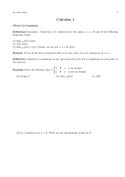 Calculus 1