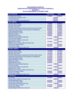 adnan menderes üniversitesi turizm fakültesi