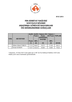 fen-edebiyat fak&uuml;ltesi sosyoloji b&ouml;l&uuml;m&uuml; araştırma g&ouml;revlisi