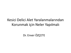 Kesici delici alet yaralanmalarından korunma