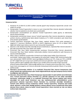 Üniversiteli Fiber Oyun Kampanyası Taahhütnamesi