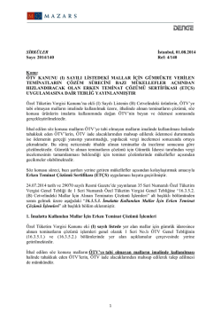 &Ouml;TV KANUNU - Denge Akademi