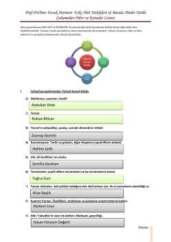 Prof.Dr&Ouml;mer Faruk Harman- Eski Ahit Tetkikleri