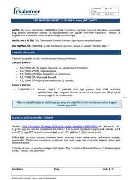 ODA TEMİZLEME G&Ouml;REVLİSİ SEVİYE-2