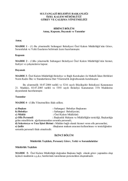 t.c. istanbul ili sultangazi belediye başkanlığı &ouml;zel kalem m&uuml;d&uuml;rl&uuml;ğ&uuml;