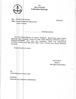 Konu: T~$Illiah O~aogretim Ogrencilerine