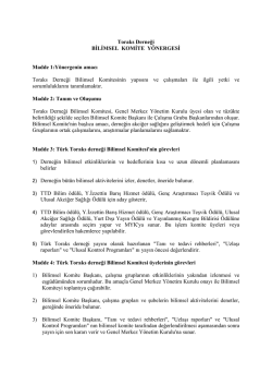 Bilimsel Komite Y&ouml;nergesi