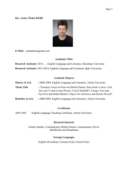 Dere 1 Res. Assist. &Ouml;zden DERE E