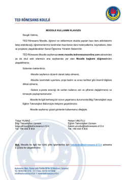 Moodle Kullanım Klavuzu