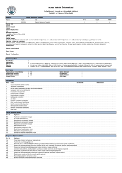 MMM304 - Bursa Teknik &Uuml;niversitesi