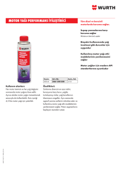 motor yağı performans iyileştirici