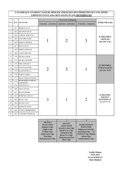 çanakkale anadolu sağlık meslek lisesi 2013