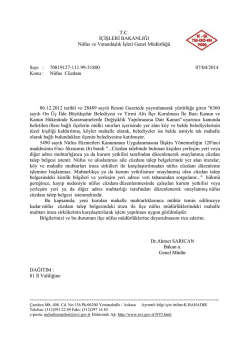 N&uuml;fus C&uuml;zdanı - N&uuml;fus ve Vatandaşlık İşleri Genel M&uuml;d&uuml;rl&uuml;ğ&uuml;