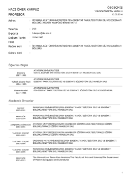 hacı &ouml;mer karpuz profes&ouml;r - İstanbul K&uuml;lt&uuml;r &Uuml;niversitesi