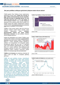EKONOMİK DEĞERLENDİRME - PARA POLİTİKASI