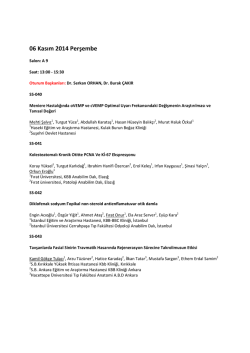 S&ouml;zl&uuml; Bildiri Oturumu - 36. T&uuml;rk Ulusal Kulak Burun Boğaz ve Baş