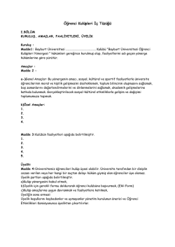 &Ouml;ğrenci Kul&uuml;pleri İ&ccedil; T&uuml;z&uuml;ğ&uuml;