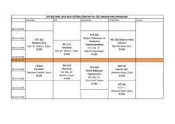 2014-15 G&uuml;z D&ouml;nemi 1. Sınıf haftalık ders programı