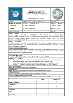 End&uuml;striyel g&uuml;r&uuml;lt&uuml; kontrol&uuml; - Erciyes &Uuml;niversitesi | Makina