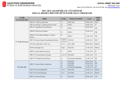 hacettepe &uuml;niversitesi 2013&ndash;2014 akademik yıl g&uuml;z d&ouml;nemi sosyal