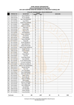 2013-2014 Eğitim-&Ouml;ğretim D&ouml;nemi