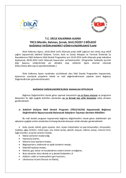 T.C. DİCLE KALKINMA AJANSI TRC3 (Mardin, Batman, Şırnak, Siirt