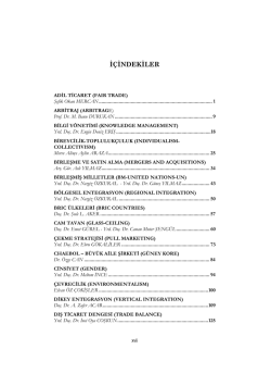 İ&Ccedil;İNDEKİLER
